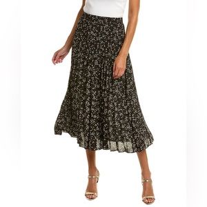 MAX STUDIO Floral Print Pleated Skirt